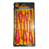 Set 6 Destornilladores Para Electricidad Imantado 1000v Tool