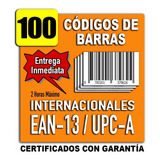 100 Códigos De Barras Ean / Upc Vírgenes Amazon Mercadolibre