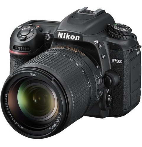 Câmera Nikon D7500 + 18-140mm F/3.5-5.6g Ed Vr + Nf-e **