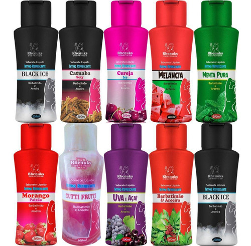 Atacado 35 Sabonetes Líquidos Intímos Aromas Sortidos 200ml