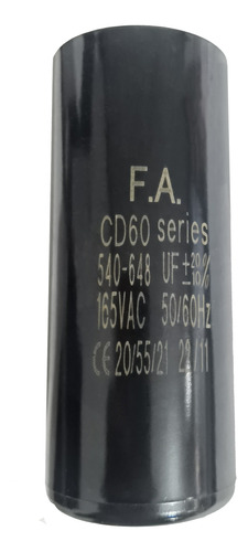 Capacitor De Arranque 540 - 648 Mf (110 Vac) / 165