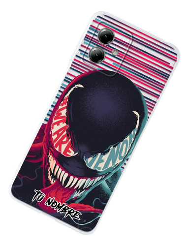 Funda Para Motorola Venom Spiderman Con Tu Nombre