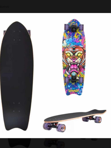 Patineta Longboard Con Luces, Truck Aluminio Bipo-art.stt25