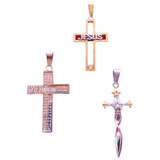 Joyas De Acero Quirúrgico. Cruces, Medallas Y Pulsera. Vario