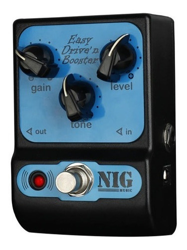 Pedal Nig Guitarra Easy Drive N Booster Ped Cor Azul