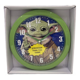 Reloj De Pared Redondo Disney Yoda Star Wars Pa Oficina Casa