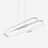 Candil De Led Colgante Modernista 42w Leon (blanco U Oro)