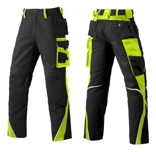 Pantalones De Trabajo Para Hombre Con Múltiples Bolsillos, C