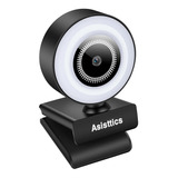 Webcam 1080p Camara Web Cam Full Hd 1080 Microfono Aro Led