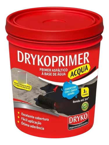 Primer Para Manta Adesiva Asfáltica Aluminizada Dryko 1l