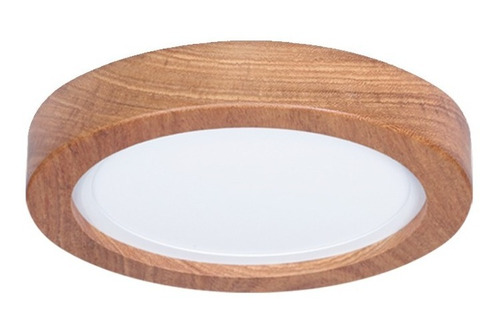 Plafon Led De Madera Panel 18w Estilo Nórdico Circular Cx