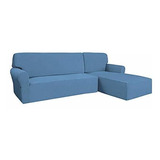 Funda De Sofa Easy-going 2 Piezas Azul Claro En Forma De L