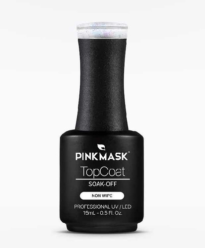 Top Coat Glitter Esmalte Semipermanente Pink Mask Manicura