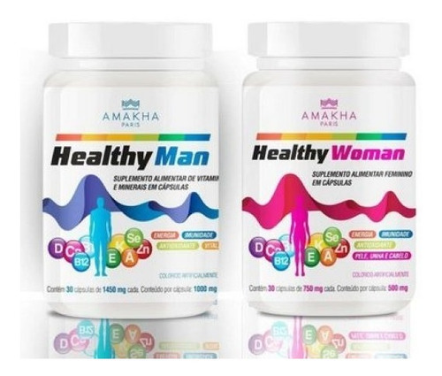 Complexo Vitamínico Healthy Woman E Healthy Man Você Energia