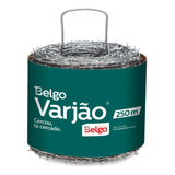 Arame Farpado Belgo Varjão 250m Zincagem Leve