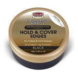 African Pride Black Castor Miracle Hold & Cover Bordes - Co.