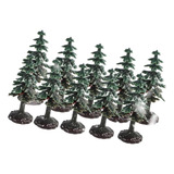 10 Peças Alta Simulação Mini Árvores De Natal Árvore De