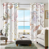 Asuexpect Cortinas Nauticas Costeras De Color Coral Con 50%