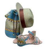 Combo Artesanal Trio Sombrero + Bolso + Sandalias