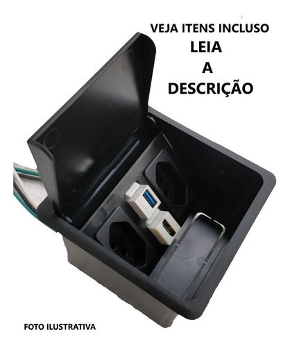 Caixa De Tomadas Com 2 Tomadas + 1 Usb Charger + 1 H-dmi