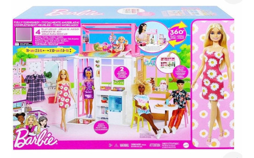 Casa De La Barbie Original Mattel ( Incluye Muñeca )