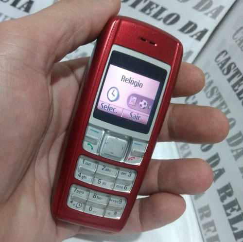 Celular Nokia 1600 ( Vermelho ) Fala Hora De Chip Antigo Ok