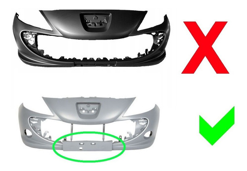 Parrilla O Rejilla De Parachoque Delantero Para Peugeot 207 Foto 6
