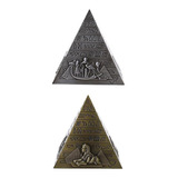 2 Piezas Pirámides Egipcias Estatuilla Estatua Oficina En