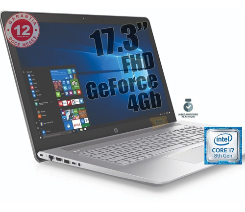 Notebook Hp I7 8va Gen / Envy 17.3  / Geforce 4gb Dedicados Nvidia Geforce / Op Ssd 17i7