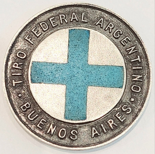 Medalla Plata Esmalte Tiro Federal Buenos Aires Marzo 1895