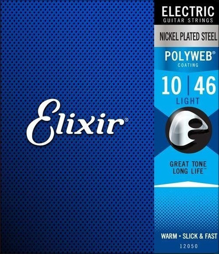 Encordoamento Elixir Para Guitarra 010 Polyweb Super Light