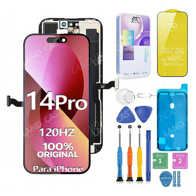 Conjunto de Pantalla Táctil Incell FHD Conjunto de pantalla para reemplazar la pantalla OLED XDR Land Cast JK del iPhone 14 Pro Apoya la tecnología de refresco adaptativo de 120 Hz Negro | Envío gratis