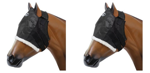 Máscaras De Proteção Anti-mosca Boots Horse Preto Kit 2 Unid