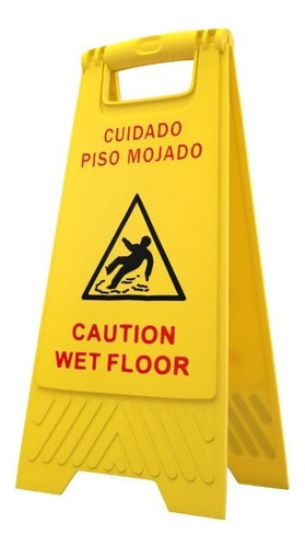 Letrero Precaución Plegable Señalamiento Piso Mojado