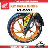 Calcomanías Stickers Reflejantes Rines Honda Repsol Cb-160-r