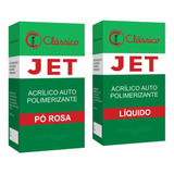 Kit Resina Acrílica Autopolimerizavel Jet Liquido + Pó Rosa 