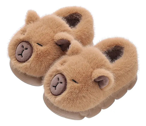 Pantuflas Capibara Abrigadas Cómodas Peluche 6-12 Años | MercadoLibre