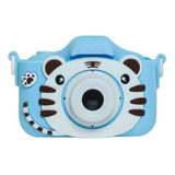 Câmera Digital Infantil Tigre Mini Filmadora Com Som - Já! Cor Azul