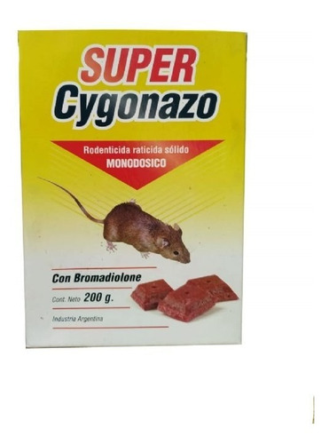 Supercygonazo Rodenticida Raticida Veneno Para Rata 200 Grs