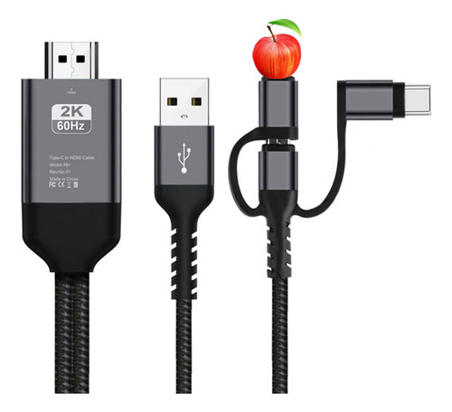 Cable De Proyector Usb Tipo C A Hdmi 4k Para Teléfono Androi