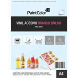 Vinil Adesivo Branco Glossy A4 200/75g - 10 Folhas