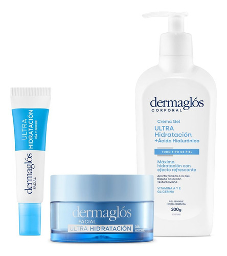 Dermaglós Kit Rutina Facial Y Corporal Ultra Hidratación