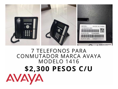 Teléfono Avaya Modelo 1416d02a -003