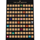 Enno Vatti 100 Movies Scratch Off Poster - Lista De Las Mejo