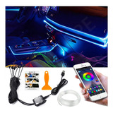 Tira De Luces Led Interior Para Auto 6 En 1 Control App Usb