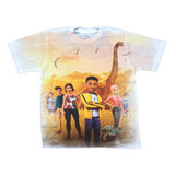 Camisa Camiseta Infantil Jurassic Word Park Dinossaur Queima