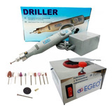 Torno Profesional De Mano Egeo Driller + Esterilizador Acero