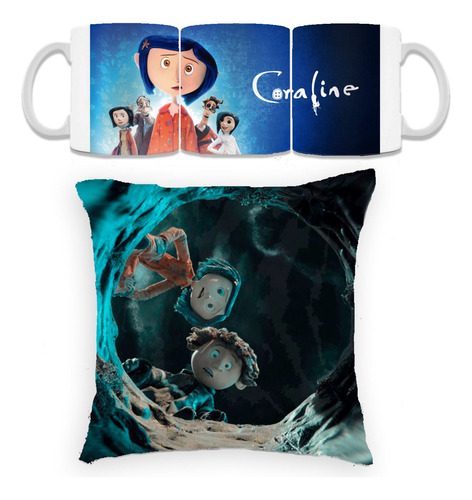 Taza De Coraline Y La Puerta Secreta Halloween Cojín30x30set