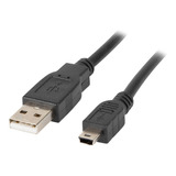 Cable Mini Usb Cargador Datos V3 Usb 2.0 Gps Celulares Color Negro