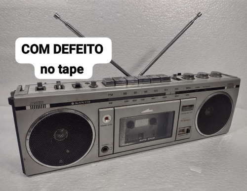 Rádio Cassete Gravador Sanyo M7709f - Antigo 